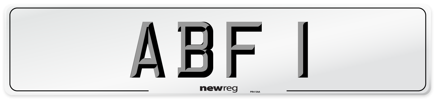 ABF 1 Number Plate from New Reg